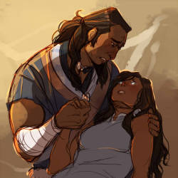 chop-stuff:Those who follow me probably already know that I’m a giant sucker for Parent/Child relationships. So you know… When Tonraq called Korra “sweetheart” while watching his baby possibly dying, I was pretty much done.Kind of like when Joel