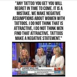  no what you didn&rsquo;t know is that grown men and women can do w/e they want. if they wanna get tattoos then they should be able to w/o having ppl like you judge them so harshly. &ldquo;oohh he/she has alotta tattoos&rdquo; so fucking what? its their