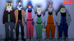 starfoxtheanimatedseries:  A character lineup from “Star Fox: The Animated Series,” or, as Wolf O’Donnell refers to it, “The Adventures of Shortfox McTinypants” 