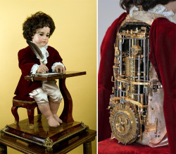 finofilipino:   Este autómata programable mecánico en forma de niño dibujante compuesto por 6000 piezas, es sin lugar a dudas el primer ordenador, y fue construido hace 240 años. Fue fabricado por el relojero Pierre Jaquet-Droz, su hijo Henri-Louis,