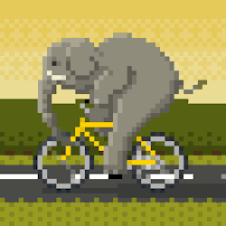 walternewton:  Elephant on a bike! 