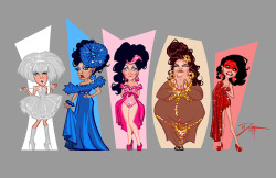 michaeldimotta:  Rupaul’s Drag Race Season 6 by Michael J. DiMotta All  together now! Here are  all the illustrations I did from my favorite moments of this season of Drag Race. It turned out to be a fun little series, sort of like a  cartoon! Thanks