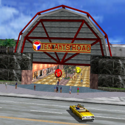 segacity:    Scenery: The mall in ‘Crazy Taxi’ on the Dreamcast.    Wow, a mall for 10 whole ants