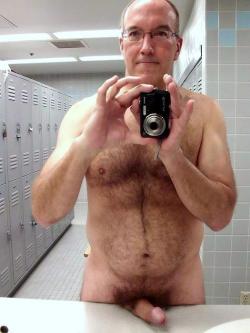 horny-dads: Dad alone in the Locker Room   horny-dads.tumblr.com    
