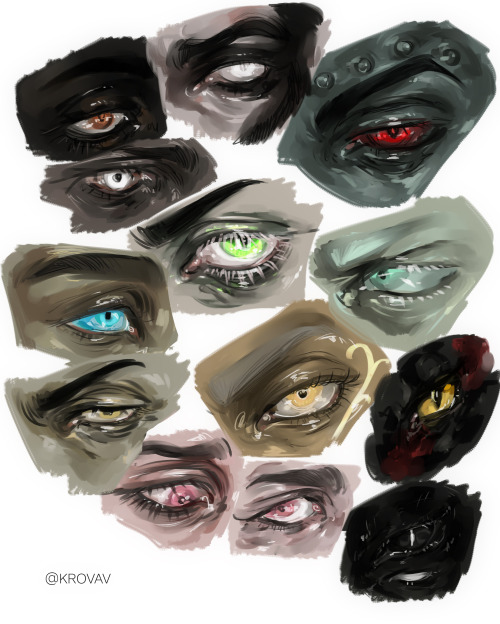 Need more brushwork practice in Clip Studio so I filled up a sheet of OC eyes OCs Process / Twitter / Instagram / Patreon / Ko-fi