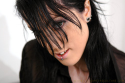 fetishdreams:  “ you’re looking different with dark hair “216-01 photo seriesimage courtesy by Captive Culture