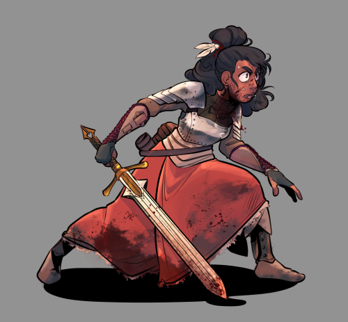 spudinacup:An example of the time-lapses I’ll be posting to my patreon and occasionally Tumblr. Connie is an NPC Fighter in a campaign I’m running for a group of friends. They really have no idea what they’re in for at this point. Though I suppose