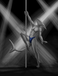 Shark StuffI had to do something for this week as well, so have a stripper doing some fancy moves~Posted using PostyBirb