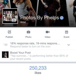 Omg!!! A quarter of a million likes on my fan page aka 250,000 likes!!!! That&rsquo;s crazy !!!!!! Thank you to all those fans who support me..to the business that support me with photography gear and of course the models&hellip;people not coming to see