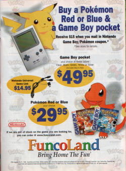 vgjunk:  FuncoLand Pokemon / Game Boy advert. 