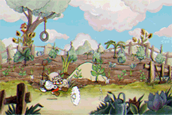ciiphers:  Cuphead (2016):  A single player or co-op “run and gun” platformer, heavily focused on boss battles. Inspired by 1930s cartoons, the visuals are hand drawn and inked and the music is all original jazz recordings.  