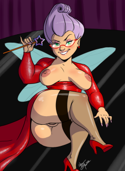 aeolusxxx:  Holding out for a hero   Thanks to a couple of magical martinis, Fairy Godmother puts on a show that the audience will never forget.  there needs to be more porn of this fairy ;9Good porn of her i mean XP