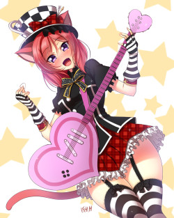 (via cyan, nishikino maki, and strawberry heart (love live! school idol project and show by rock!!) drawn by yu-ta) 