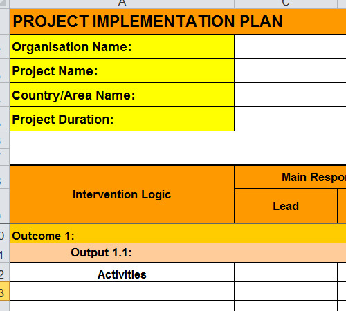 Project Implementation Plan Template