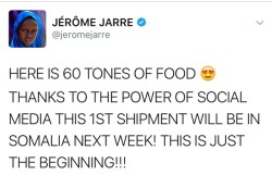 98seaside:  weavemama:  fingerguns-pewpew:  weavemama:  THIS IS SUCH GREAT NEWS  Somalia is going through a terrible famine right now and millions of Somalians are going each day without proper food and water. People are traveling by foot for MILES just