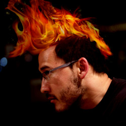 iplier-septiceyier:  Flamiplier I am in love with Markiplier’s new red hair!  Here’s an amateur edit done in honor of Mark’s amazing hair!