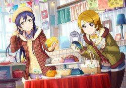 lovelivemj:    School Idol Festival UR pairs stitched and textless: Umi Sonoda #549: Our Feelings Are One &amp; Hanayo Koizumi #556: Sparkling Lipstick