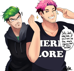 onsta:  Now that Jack and Mark both dyed their hair the Real Battle can begin. anime fite