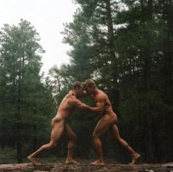 homoeroticusrex:More totally NOT gay naked rasslin’!