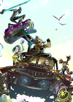 megageiszlers:  teamvoltage:  Hell yeah! Its Borderlands 2 time.baby! I’m taking Gaige because she is a million kinds of amazing!  Oh my gosh I love the style here! 