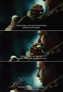 anamorphosis-and-isolate:  ― Kill Your Darlings (2013)Allen: Some things, once you’ve loved them, become yours forever. And if you try to let them go, they only circle back and return to you. They become part of who you are…or they destroy you.