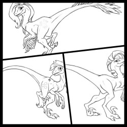 briannacherrygarcia:  Little preview of my next project. Almost done coloring them! #mylittlepony #dinosaurs  Omg, My Little Raptors. Yes. Yes I would collect them all and watch every show.