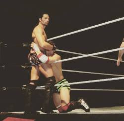 stephluvzrasslin:  Brad Maddox clinging to Adam Rose for comfort during a match…