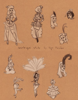 Studies of burlesque girls, costumes and hairstyles. And tiny burlesque hats :)  Newgrounds Twitter DeviantArt  Youtube Picarto  