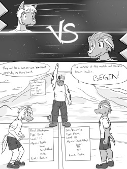 Pokemon Combat Academy, pg 36-37Pawl vs Jolt.  Can Pawl overcome Jolt’s keep away strategy, or will he be referring to him as team leader? 
