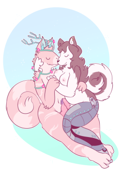 lewd-boots:  boop! …in two places commission for photonicdog and knarkse on twitter 
