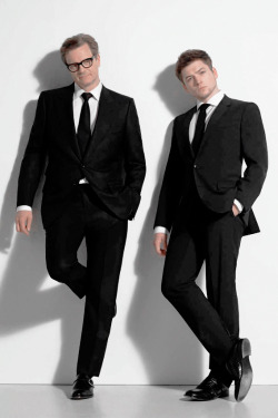 colinfirthdaily:  Colin Firth and Taron Egerton for Kingsman