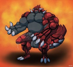 rackunwolf:  Hyper garudon Pic done as part of my fanart friday for my patreons