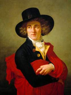 history-of-fashion:  ab. 1795-1800 François-Xavier Fabre - Portrait of a young man in a big hat