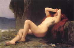 visuallyappealling:  beyond-the-canvas:  Jules Joseph Lefebvre, Mary Magdalene In The Cave. 1876, oil on canvas. Private collection.  Mary Magdalene was thought to be the lover of Jesus Christ. I can see why. 