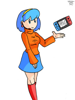 Amelia N, Nintendo’s UI mascot for the Switch. I’ve done some NSFW fanart of her as well on my other blog. 