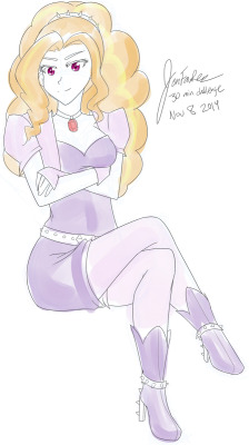 30minchallenge:  Teeechnically safe for work. But if you follow her lead… oh my.  I&rsquo;ve officially drawn all three of the Dazzlings before I&rsquo;ve drawn any of the more popular S2 or S3 supporting/background characters. I need to step up my