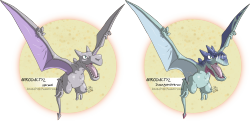 bonedrak:Jumping on the bandwagon and made some Aerodactyl variants based on pterosaurs. The Dsungaripterus one is just kind of loosely based on it but the other two should be pretty obvious. I was considering making a Nyctosaurus one too but that’d