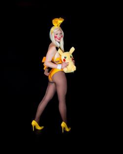hotcosplaychicks:  Pikachu bunny cosplay Cosplayer - Lacy Von Voorhees www.facebook.com/LacyVonV Photographer - Ava Dae Photography www.facebook.com/AvaDaePhotography
