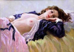 jonilover:  Reclining Nude, Stanislav Fomenok(1941, Russian), (via reclining-nude1.jpg (600×424)) 