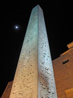 ancientegyptlove:  One of two obelisks at the entrance of Luxor temple built by Ramesses the Great   Djed