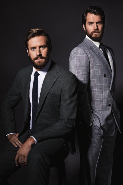 westwallys:Armie Hammer and Henry Cavill pose for ‘The Man from U.N.C.L.E.’ Promotional Portrait Session by Lorenzo Agius in Rome, Italy (May, 2015).