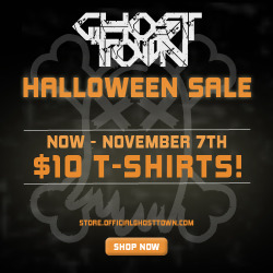 fueledbyramen:  We located some older Ghost Town t-shirt designs and have put them on sale for บ in The Fueled By Ramen Webstore for a limited time only. Click HERE to order them through November 7th while supplies last. 