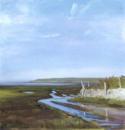 urgetocreate:  Randall Exon, Flooded Road, Oil Painting, 20 1/2x19 1/2in, 2005 