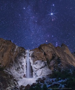 kn-27:  Stars over Bridalveil Falls in Winter Time  So fucking perfect
