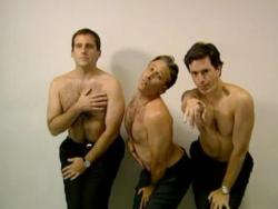 rubywhiterabbit: thegingerpointofview:  kaitrokowski:  “Steve Carell, Jon Stewart and Stephen Colbert: How men would look if they had to pose in ads the way women are expected to.”  Yeah this definitely deserves a place on my blog  im so glad I woke