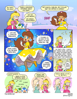 thebourgyman: Today on T3LP2, Classic Daisy makes her presence known.  Read full comic (so far): https://t3lp.bourgy.net/en/comic/pt2-22/  #Daisy, #Nintendo, #Peach, #Princesses, #Rosalina, #Sleepover, #T3Lp, #T3Lp2, #Webcomic 