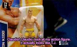 mithen-gifs-wrestling: On Total Divas, Cesaro and Natalya continue their long-running feud over who loves Tyson Kidd more:  this time through the medium of action figures. 
