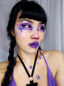 michellemoe: cutiepie harness purple makeup tutorial 