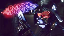 archiemcphee:  “The funk is strong with this one.” Star Wars + Daft Punk = “Darth Punk – The Funk Awakens“, an outstanding fusion of our favorite space opera and electronic dance music. This neon masterpiece is the work of Infectious Designer