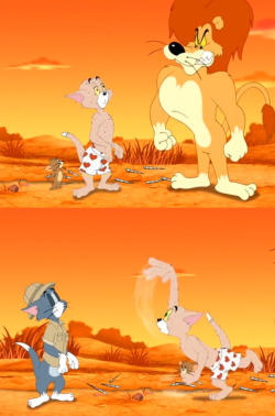 Tom &amp; Jerry, You&rsquo;re lion. Poor Tom doesn&rsquo;t even seem phased anymore, fortunately his fur&rsquo;s just&hellip; standing there